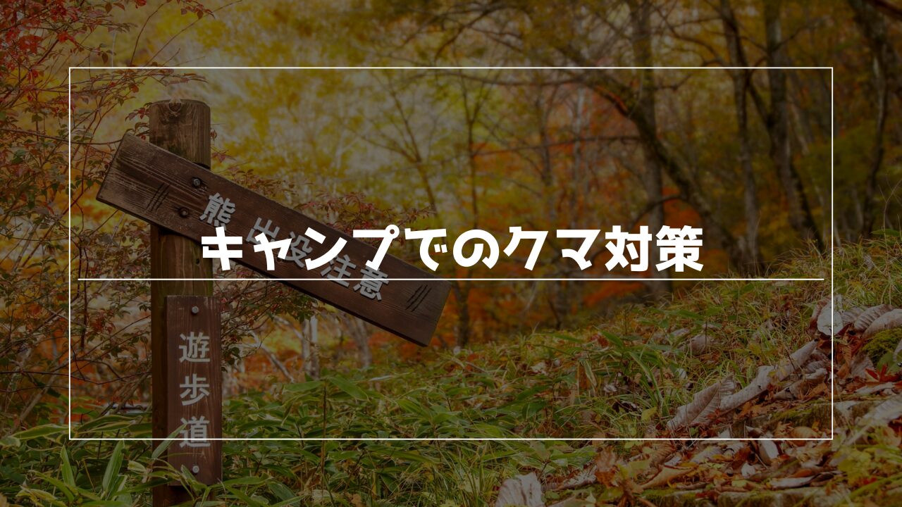 キャンプ中のクマ対策まとめ｜防ぐ・備える5つの実践ポイント